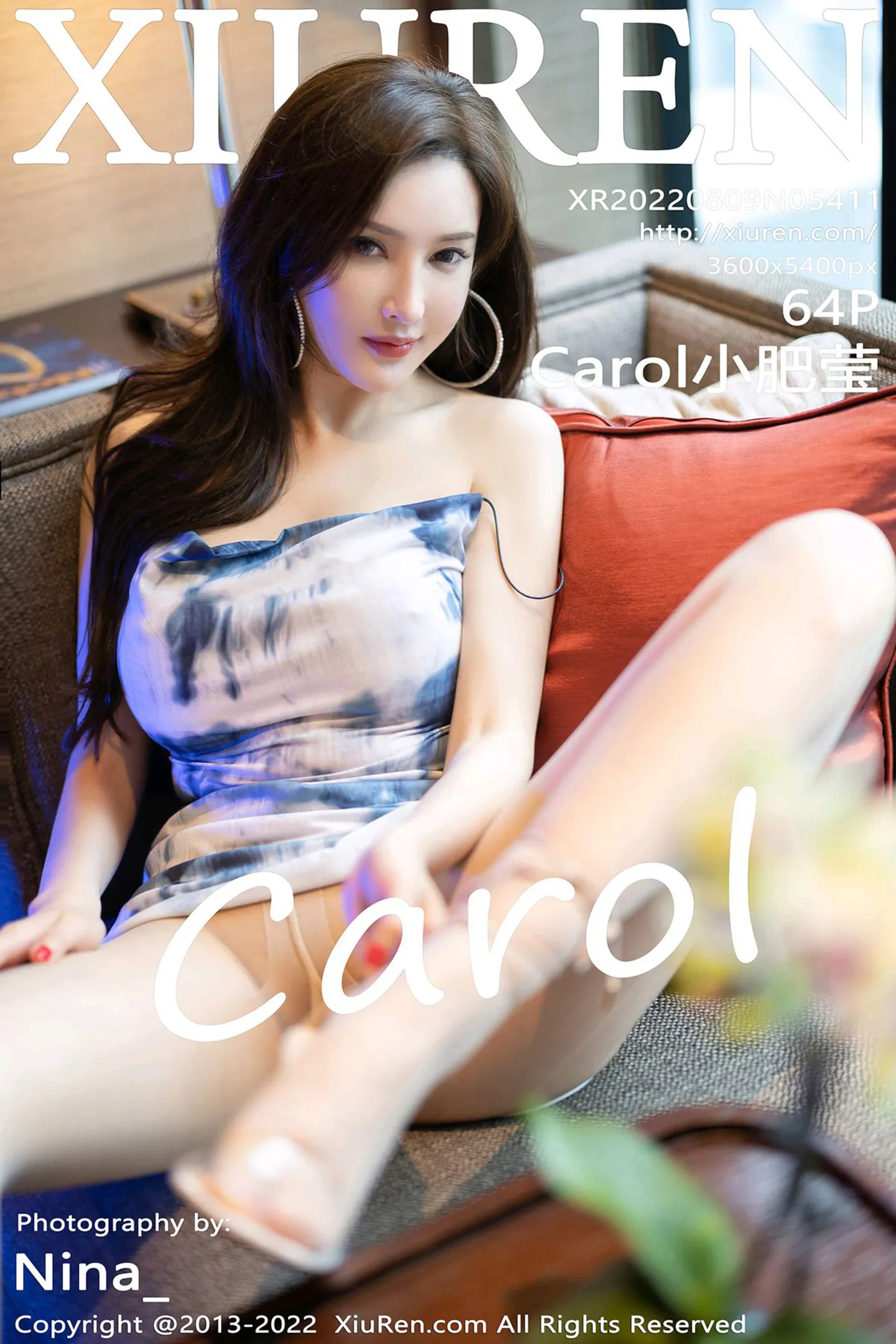 [XiuRen秀人网]No.5411_女神Carol小肥莹私房性感蓝白吊带短裙半脱秀豪乳翘臀诱惑写真64P-秀人网 - XiuRen.Space